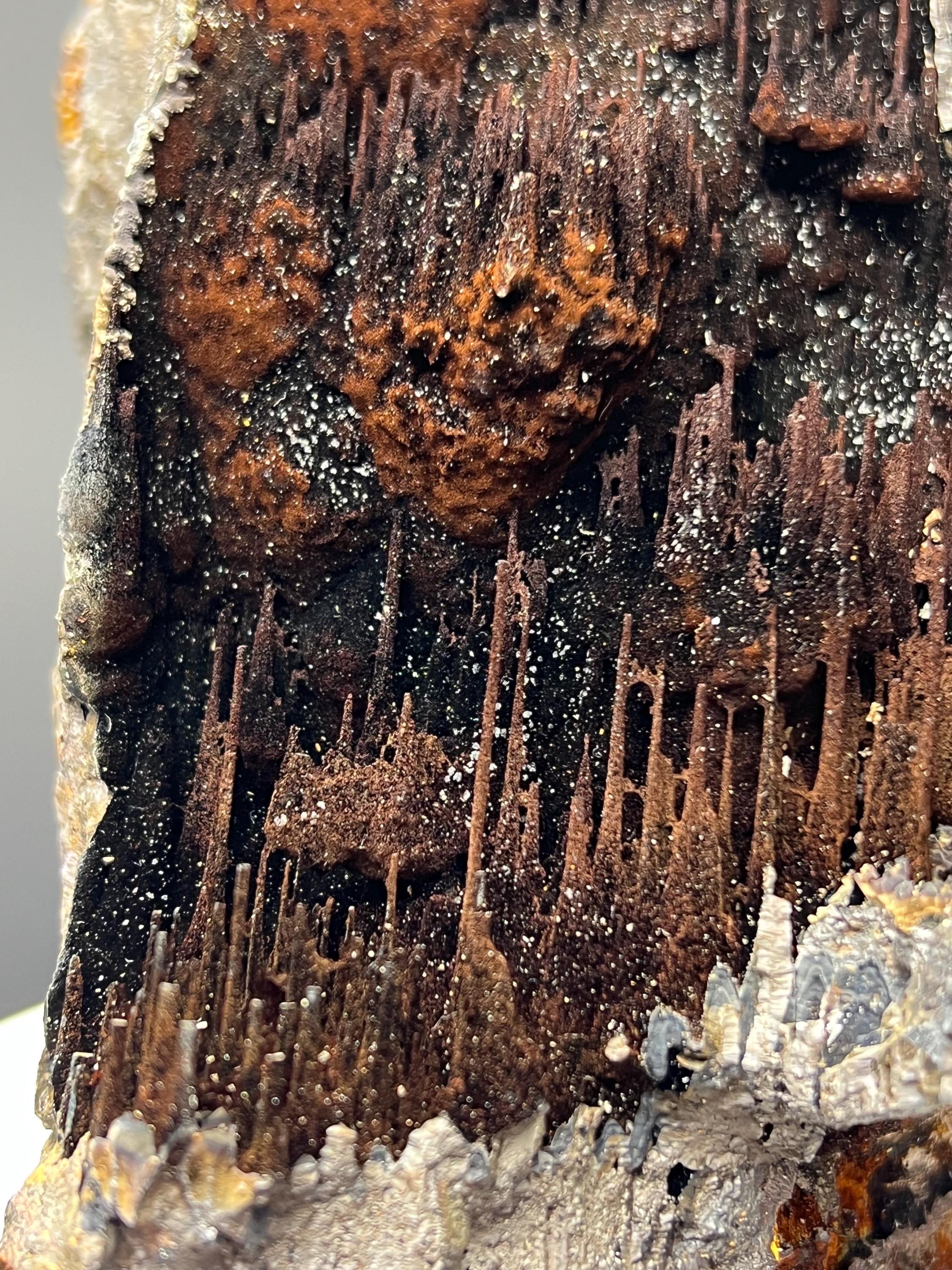 Museum Grade, Very Special Limonite And Specularite With Stalactite Goethite, For Special Collections - Crystal Gemstone AE 