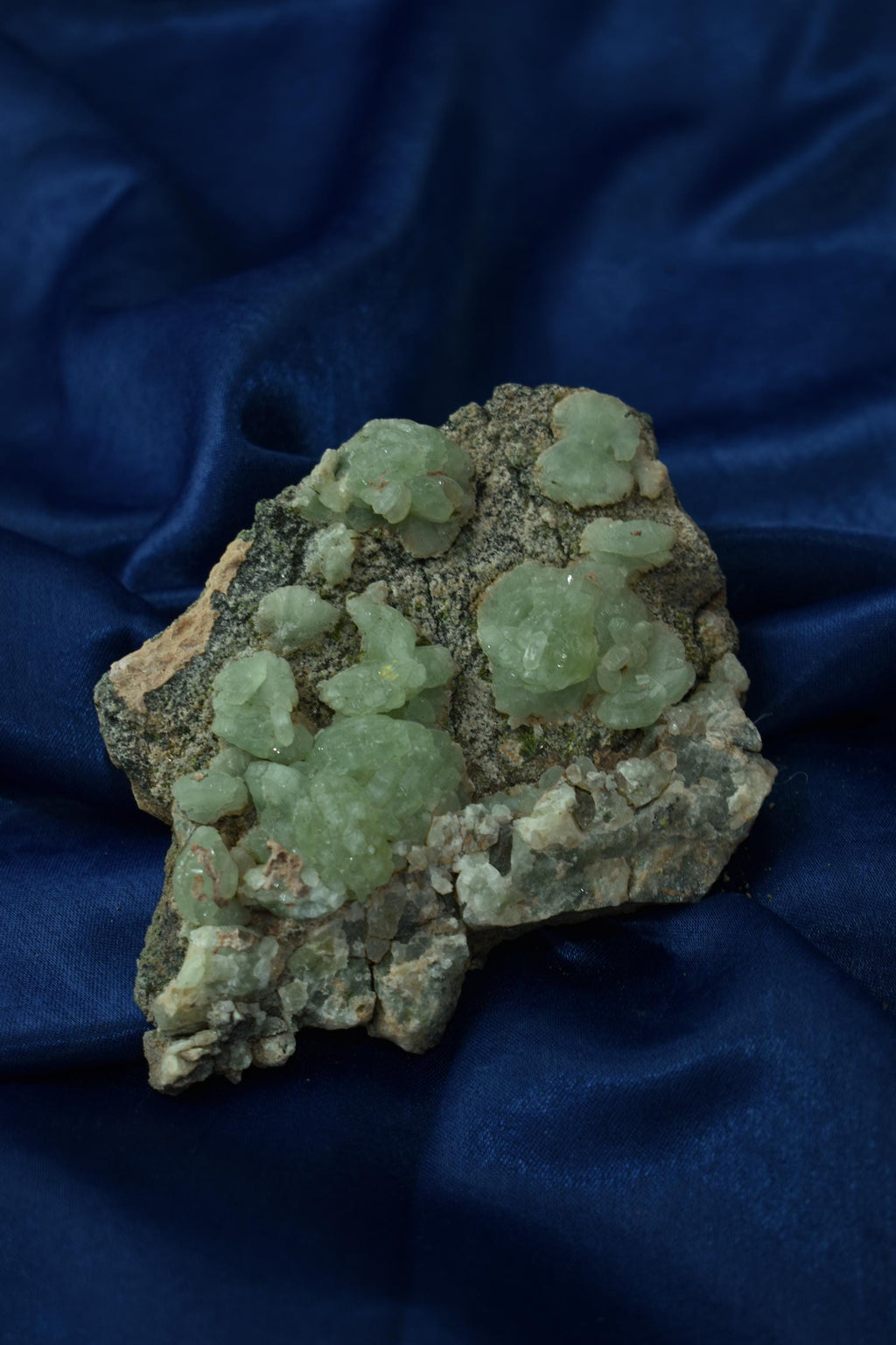 Green Prehnite Crystals From Morocco - Crystal Gemstone AE 