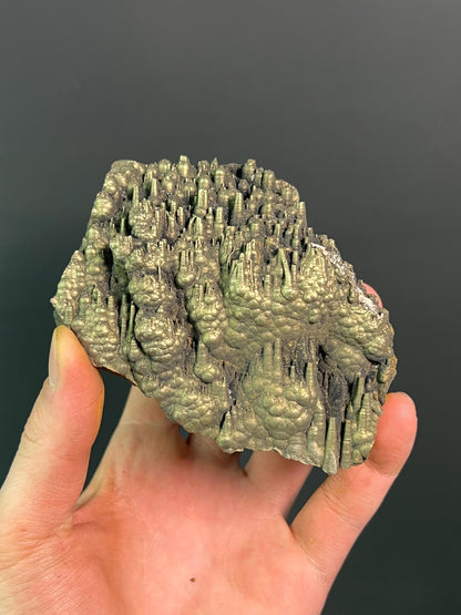 "Museum Grade" Golden Color Stalactite Goethite - Crystal Gemstone AE 