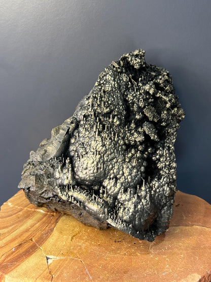 Museum Grade! Very Special Golden Color Stalactite And Botryoidal Formation Goethite Specimen - Crystal Gemstone AE 