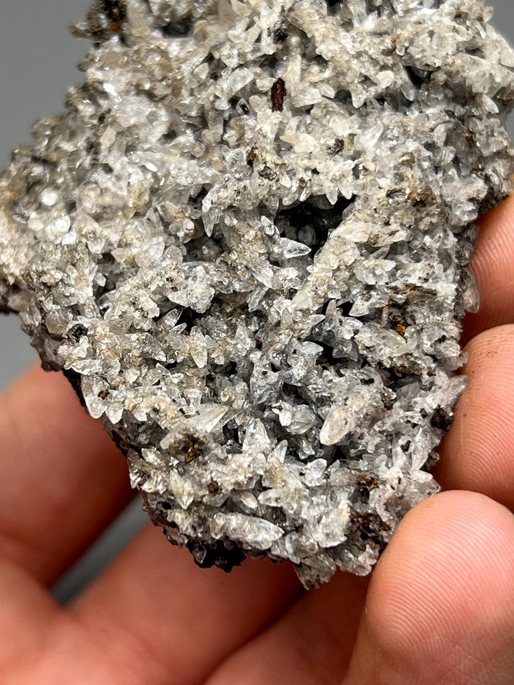 Crystal Calcite on Hematite, Turkish Mineral Specimen - Crystal Gemstone AE 