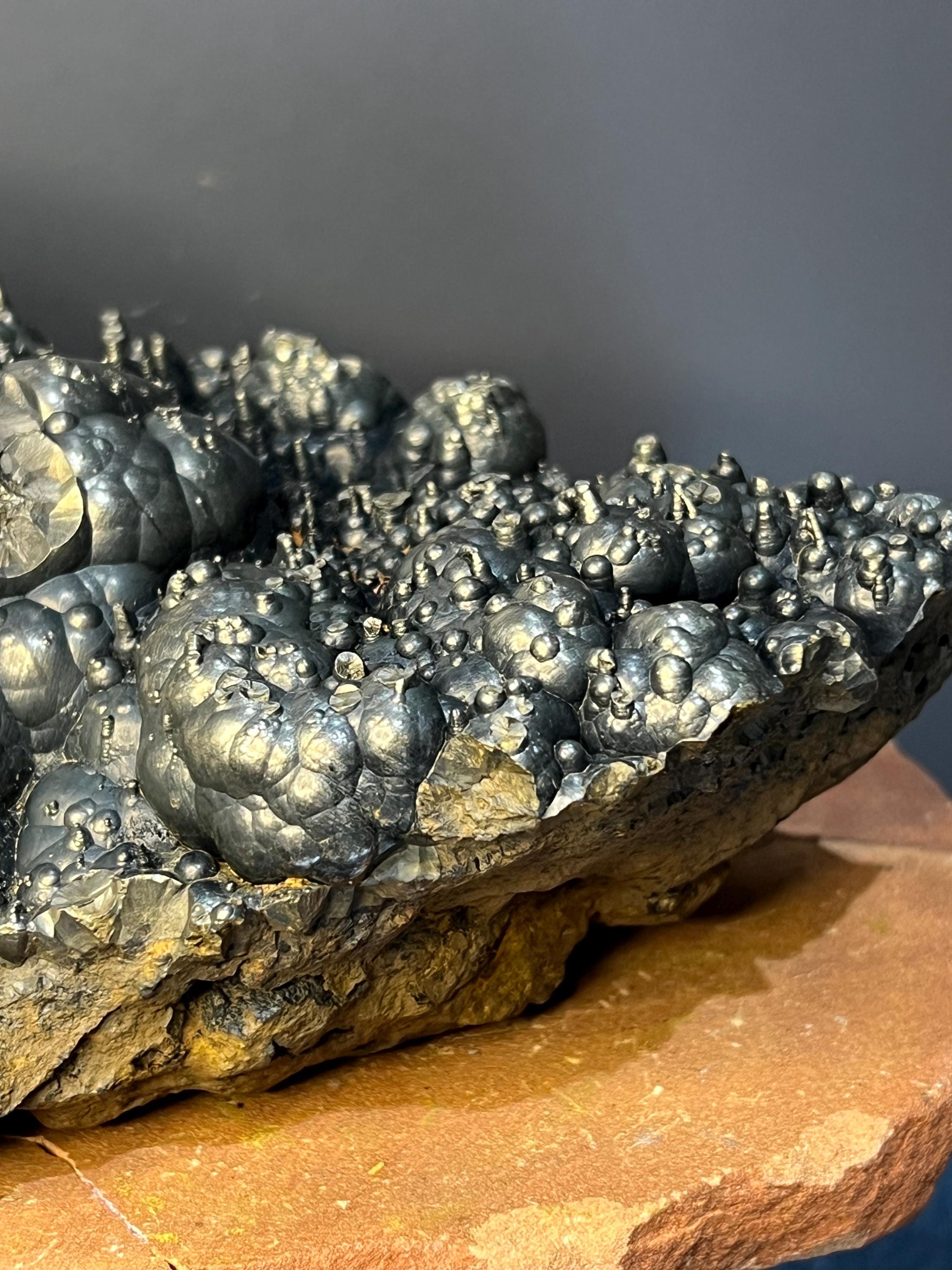 Golden Goethite Specimen, Stalactite Botryoidal Formation, Kayseri Turkey - Crystal Gemstone AE 