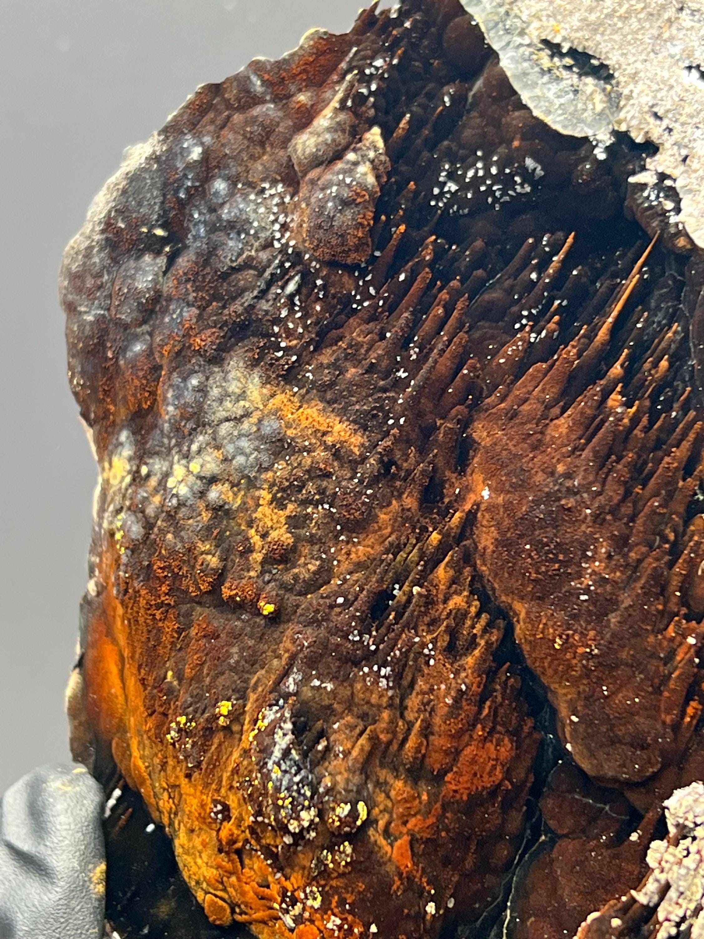 Museum Grade Showy Limonite And Specularite On Stalactite Goethite, For Special Collection Piece - Crystal Gemstone AE 