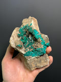 Very Special, Dioptase On Matrix Specimen, 1,1kg - Crystal Gemstone AE 