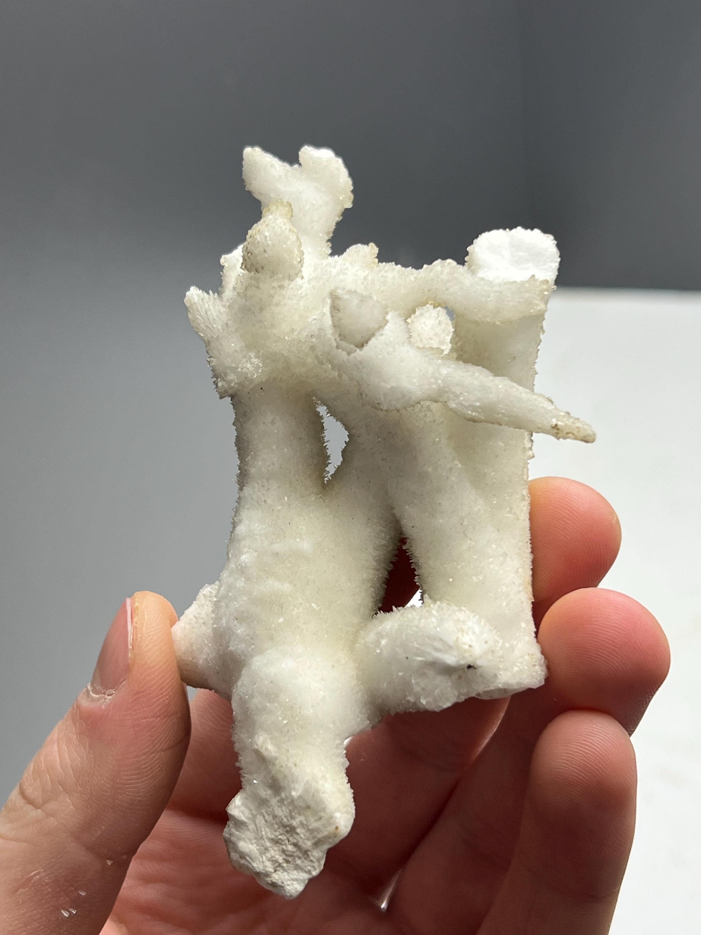 Special Formed 2 Sided Stalactite Aragonite Mineral, From Turkey - Crystal Gemstone AE 
