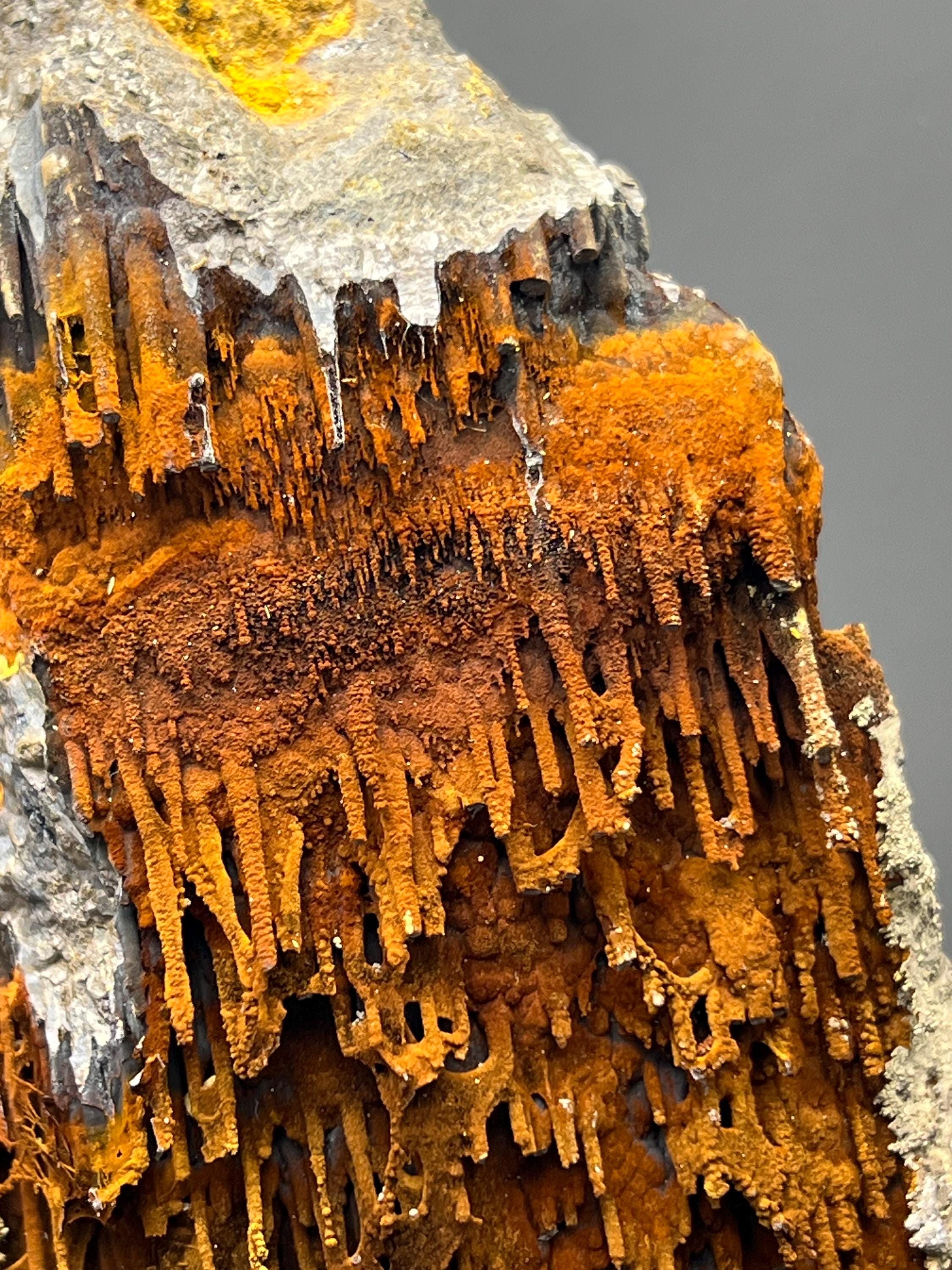 Museum Quality! Very Special Limonite And Specularite With Stalactite Goethite Specimen, For Special Collection - Crystal Gemstone AE 