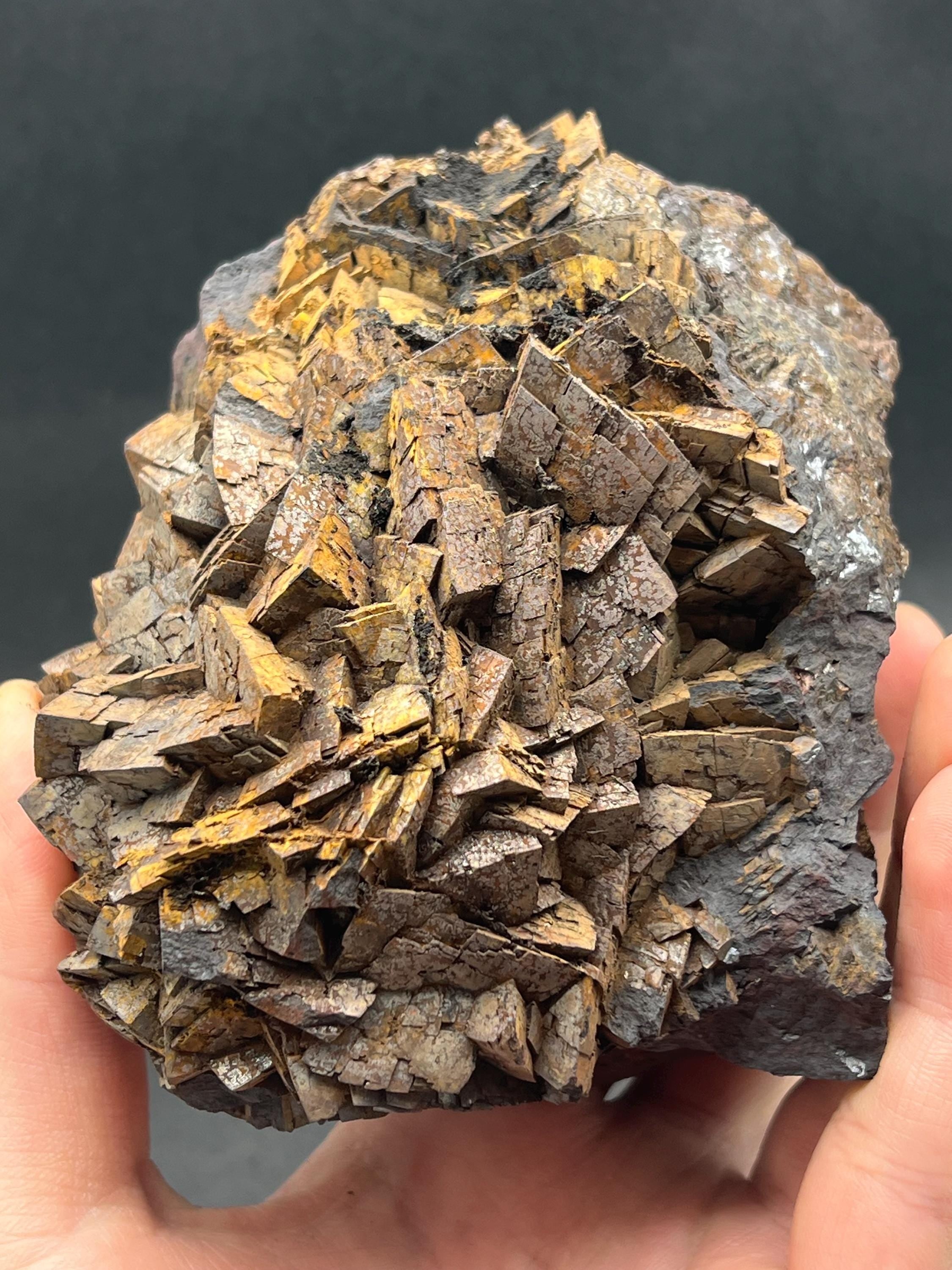 Special Quality And Showy Limonite On Iron Siderite, For Special Collection - Crystal Gemstone AE 