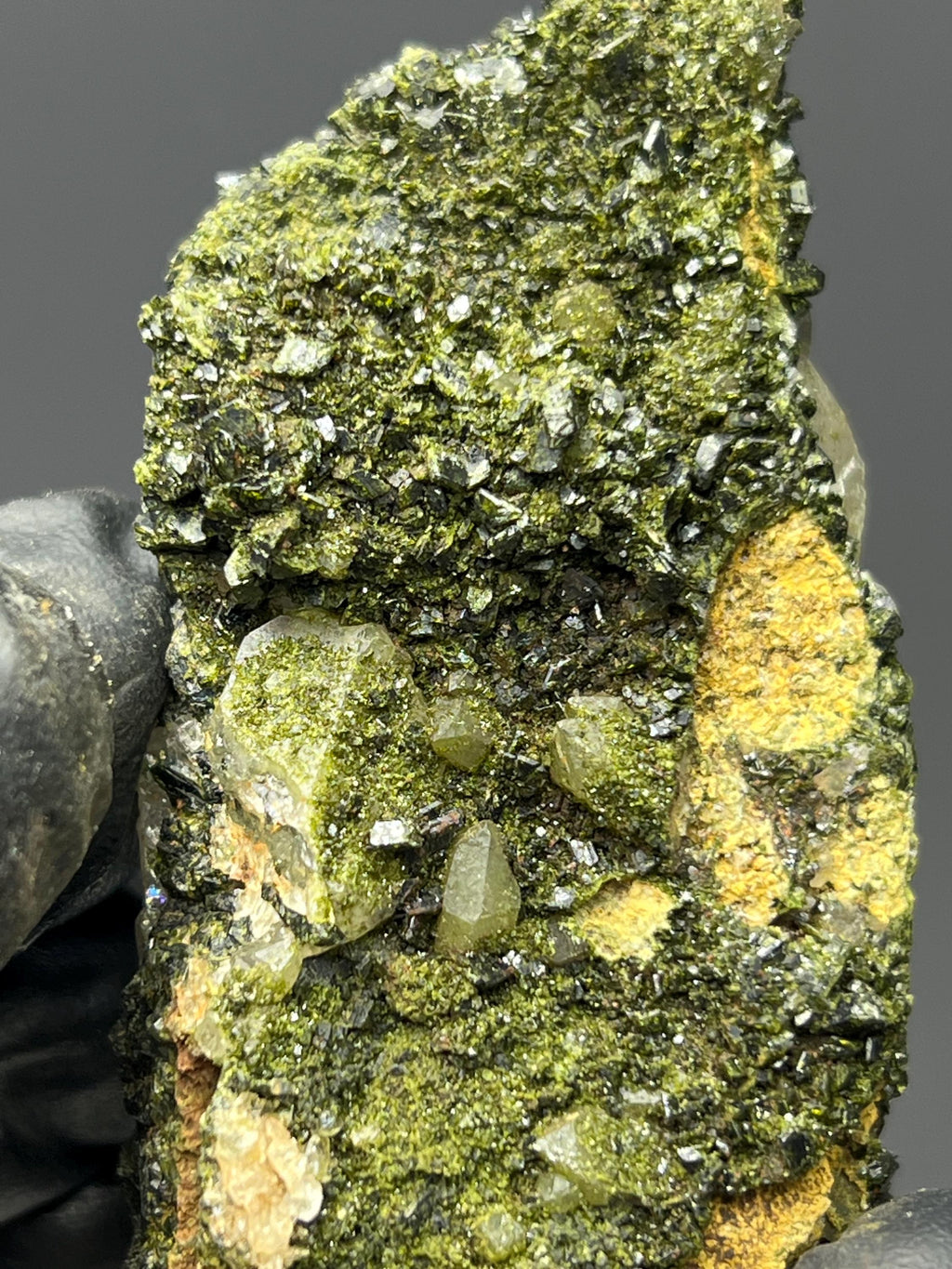 Two Sided Dark Green Epidote & Chlorite Quartz - Crystal Gemstone AE 