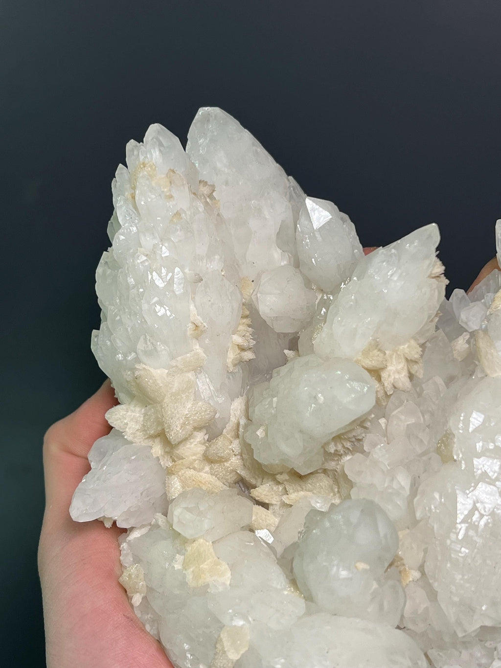 Calcite With Cathedral Crystal Quartz Specimen, 1,2kg - Crystal Gemstone AE 