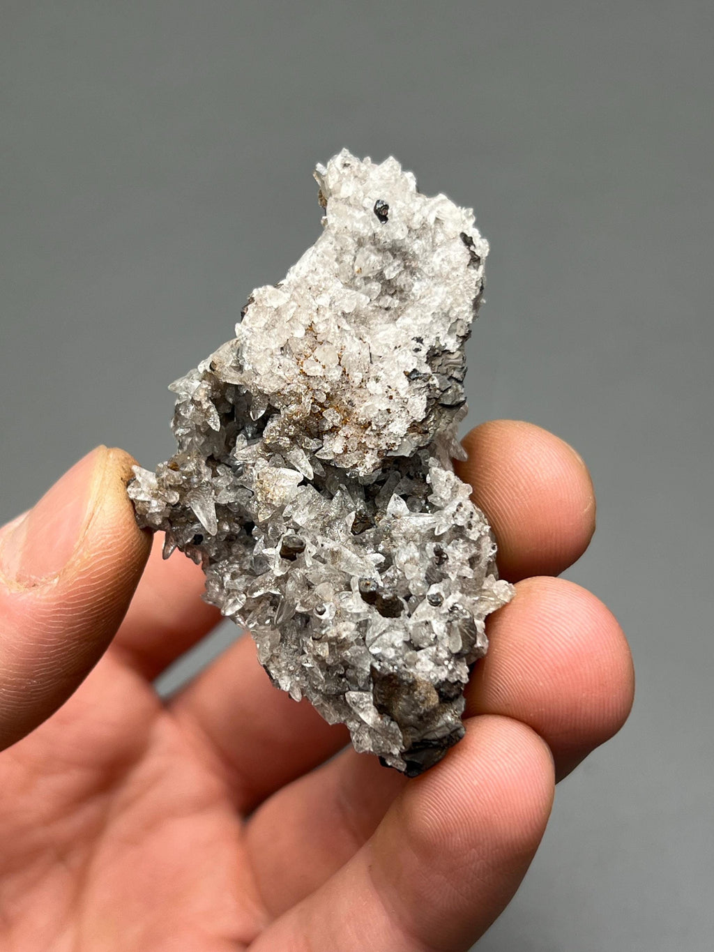 Very Special, Crystal Calcite On Hematite, From Turkey - Crystal Gemstone AE 