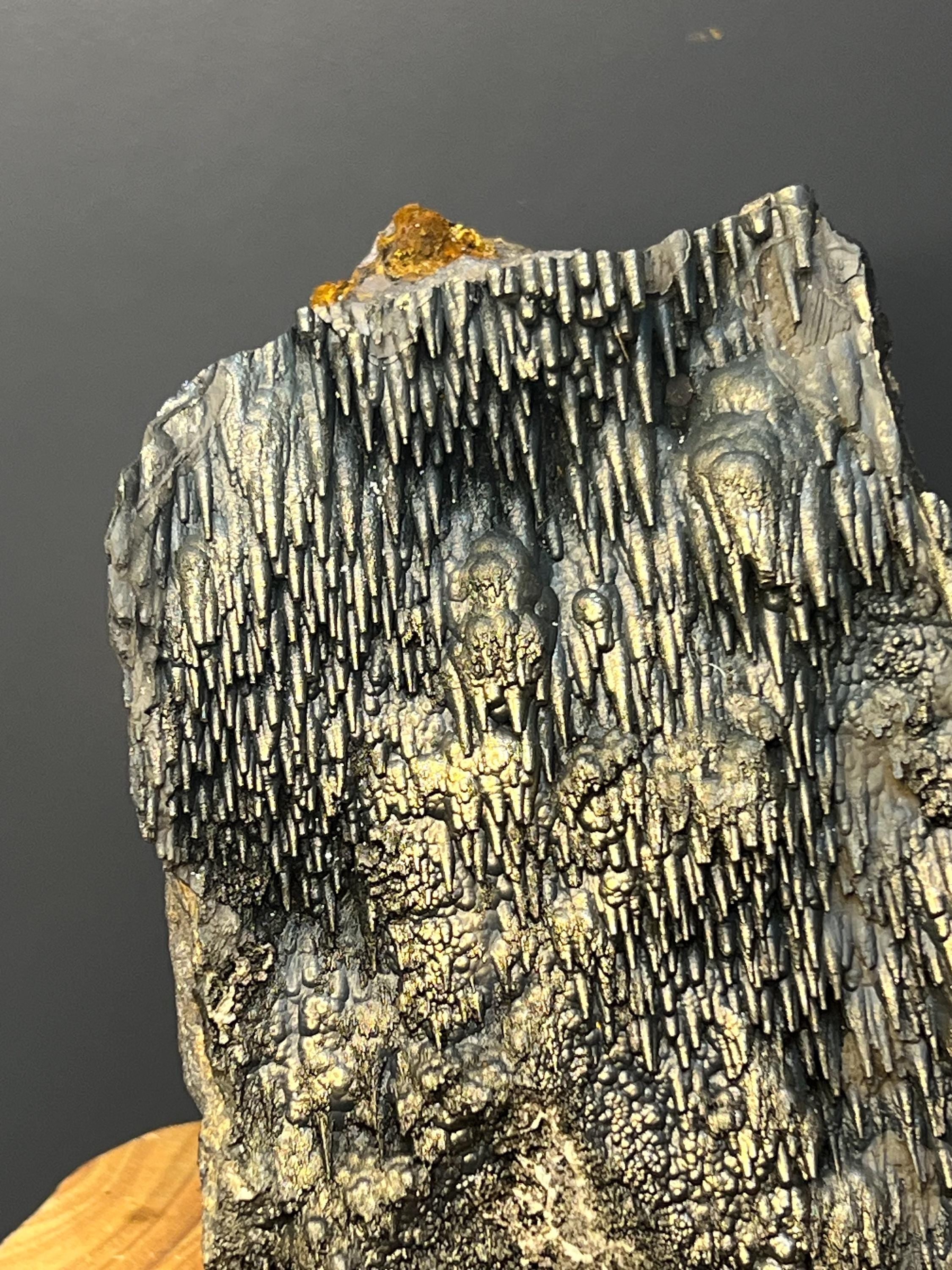 Museum Quality! Very Special And Showy Golden Color Stalactite Goethite Specimen - Crystal Gemstone AE 
