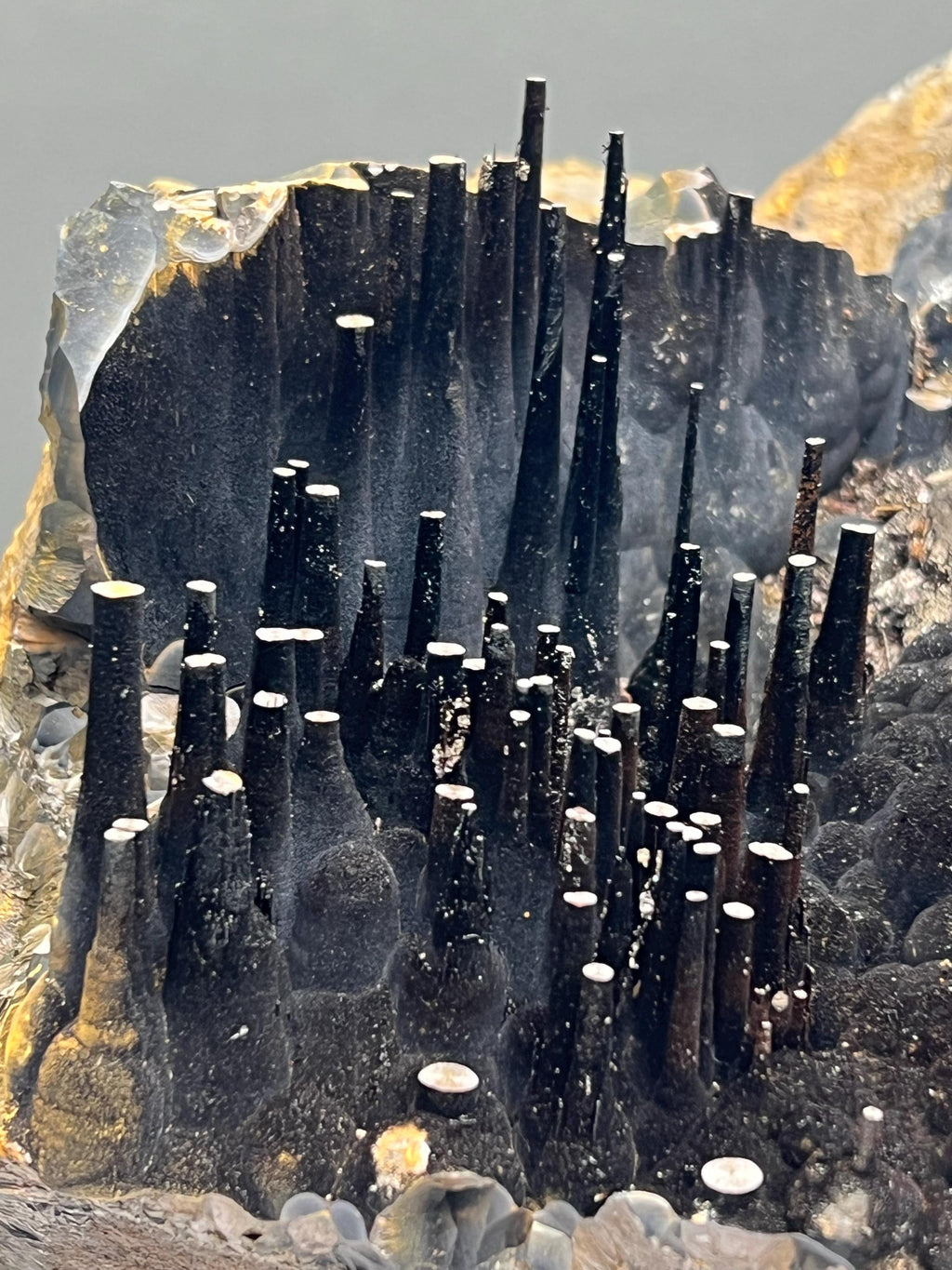 Museum Quality, Large Size Limonite On Stalactite Goethite, For Special Collections - Crystal Gemstone AE 