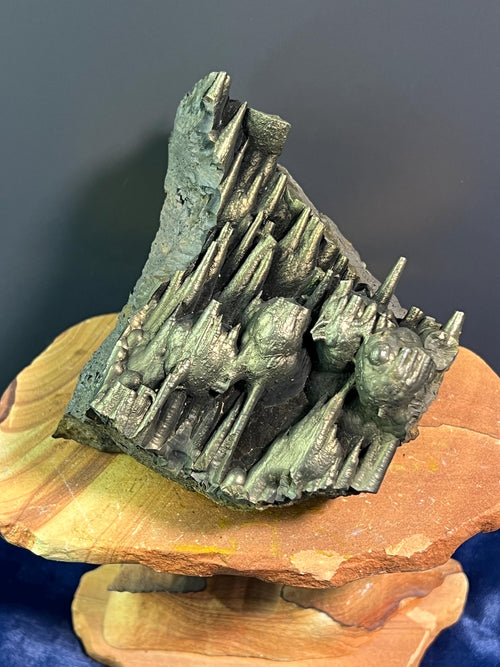 "Museum Grade" Golden Color Stalactite Goethite - Crystal Gemstone AE 