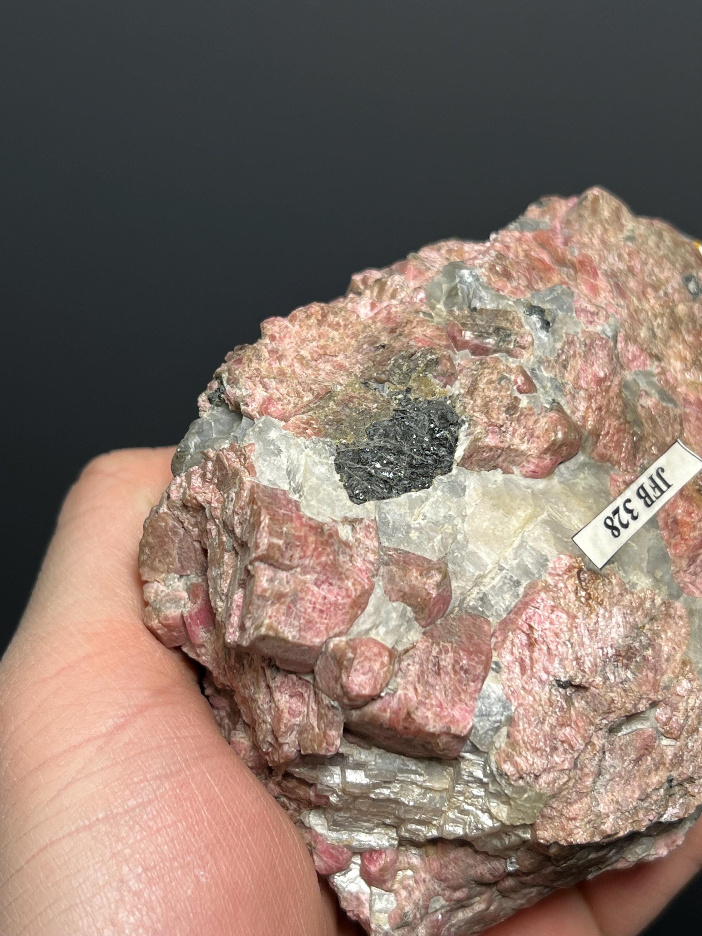 Rhodonite Franklinite - USA - Crystal Gemstone AE 