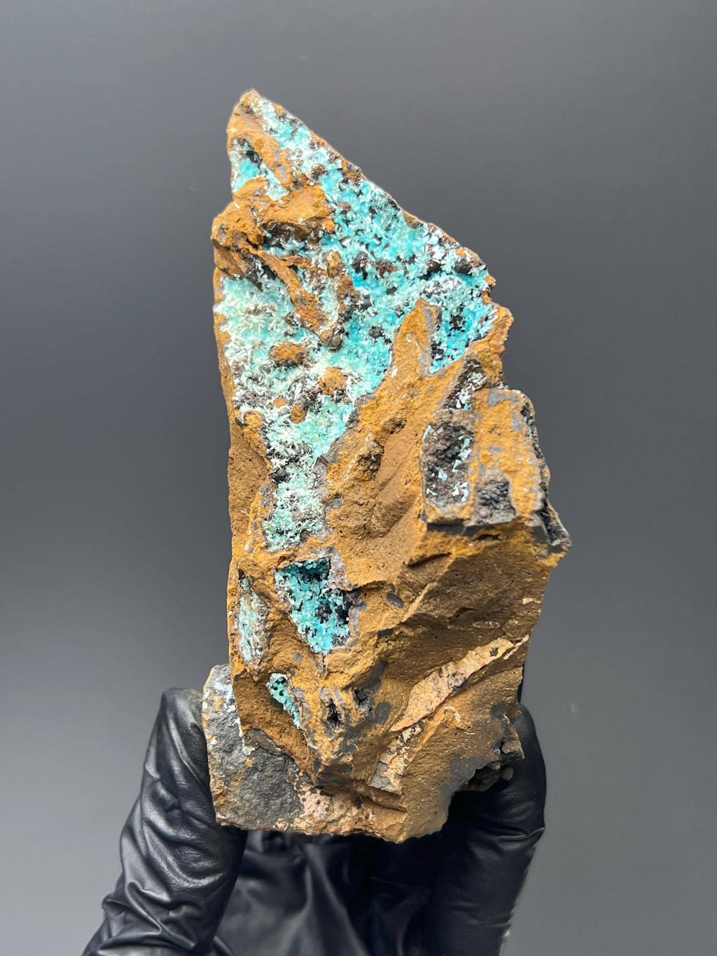 Aurichalcite Specimen: Blue Crystals - Crystal Gemstone AE 