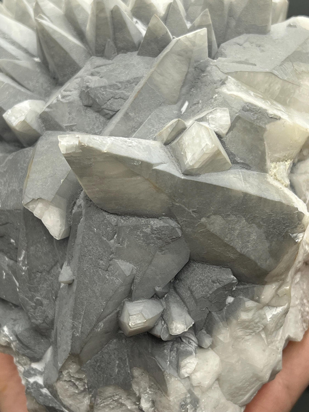 Extra Large Gray Crystal Calcite Specimen - Crystal Gemstone AE 