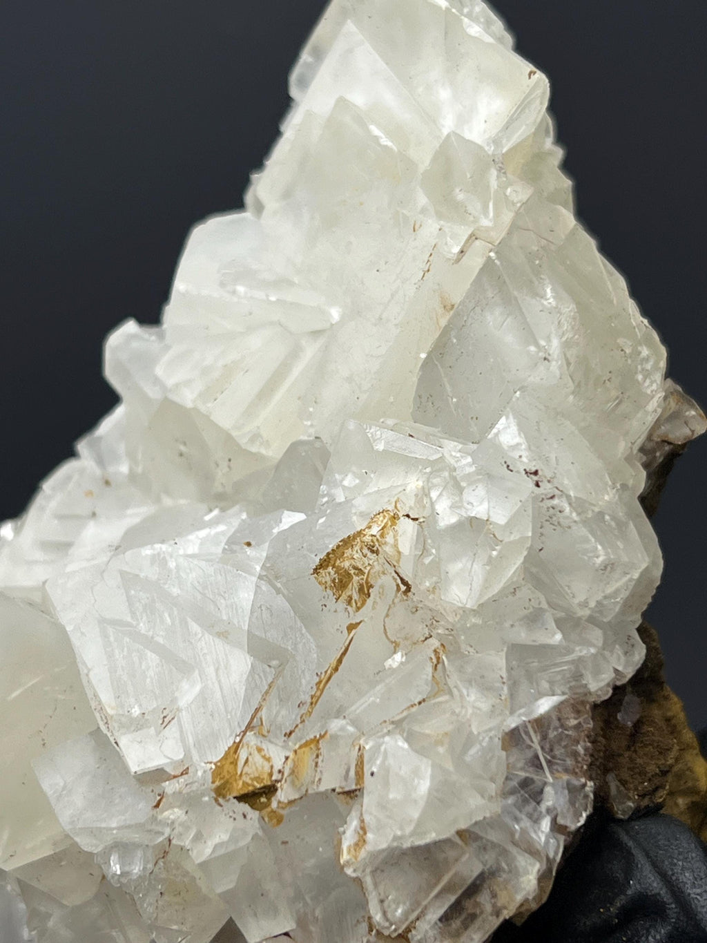 White Crystal Calcite Specimen - Geometric Mineral Art, Turkey - Crystal Gemstone AE 