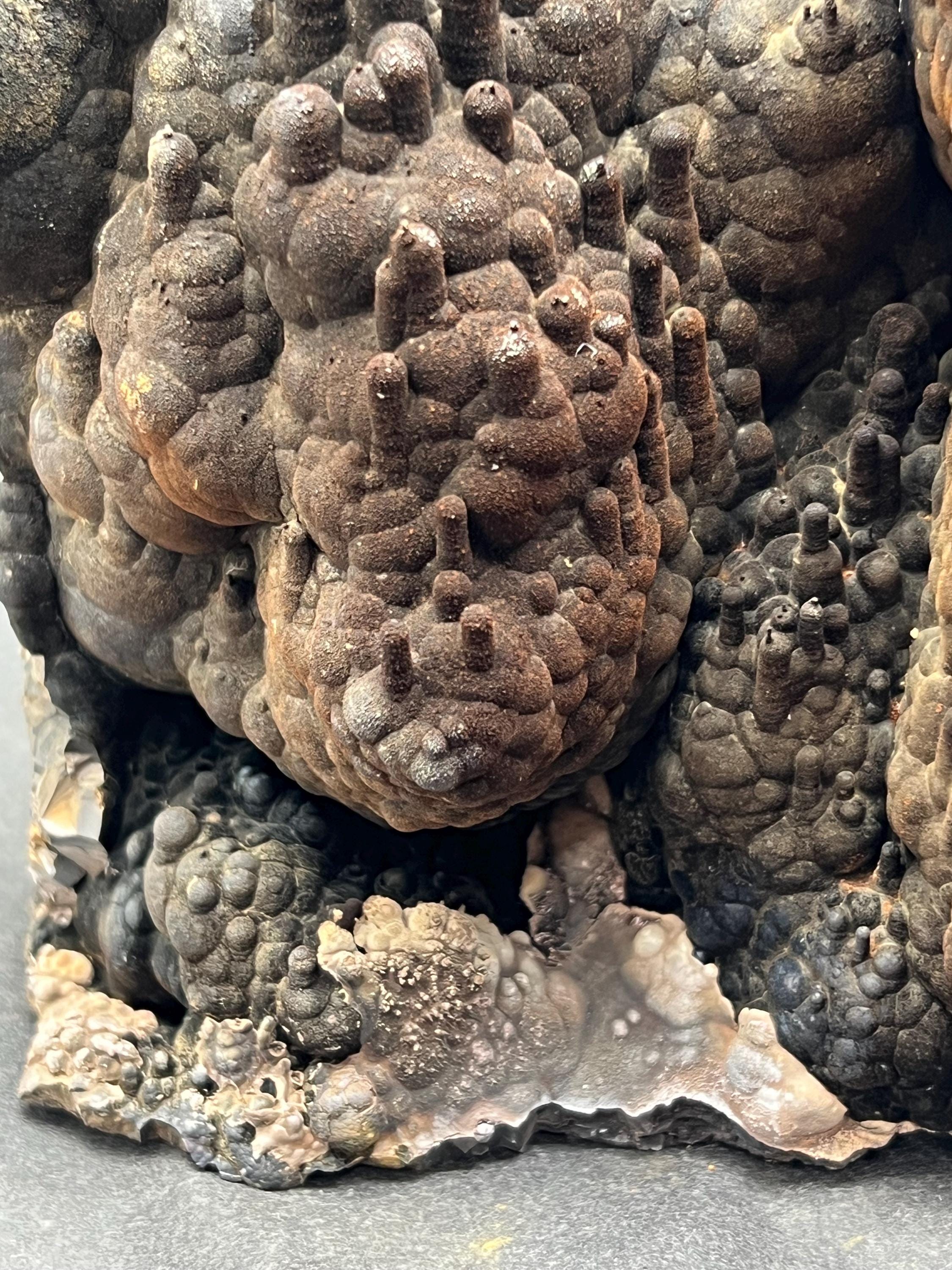 Botryoidal And Stalactite Formed Limonite On Goethite - Crystal Gemstone AE 
