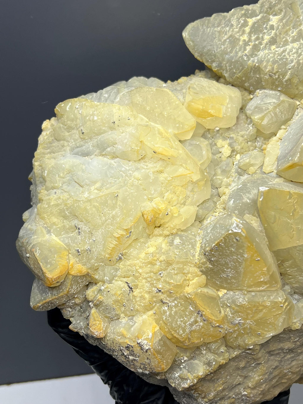 Large Size Very Special Two Sided Golden Yellow Crystal Calcite Specimen - Crystal Gemstone AE 