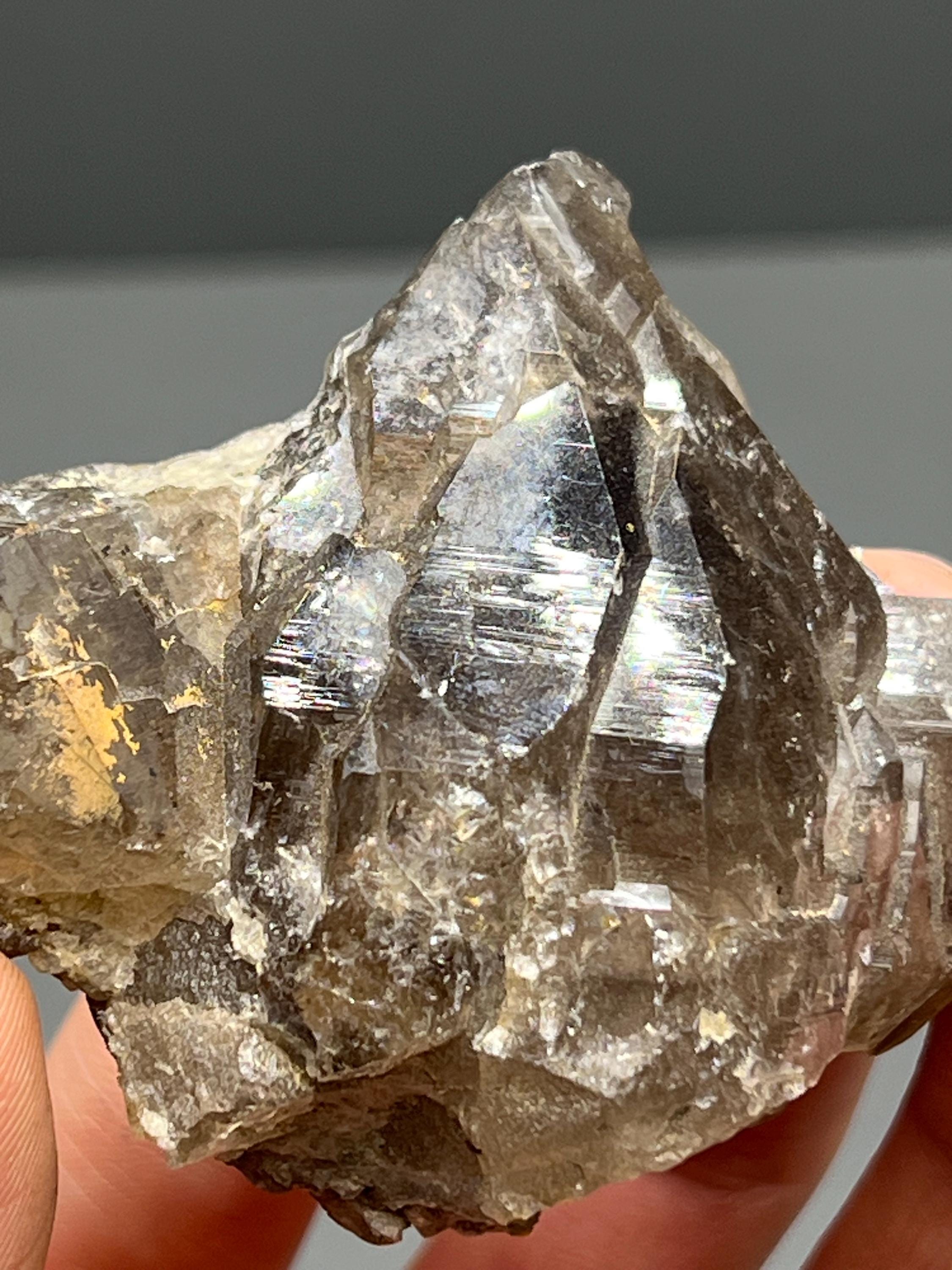 Very Special, 2 Sided Elestial Smoky Quartz, From Turkey - Crystal Gemstone AE 