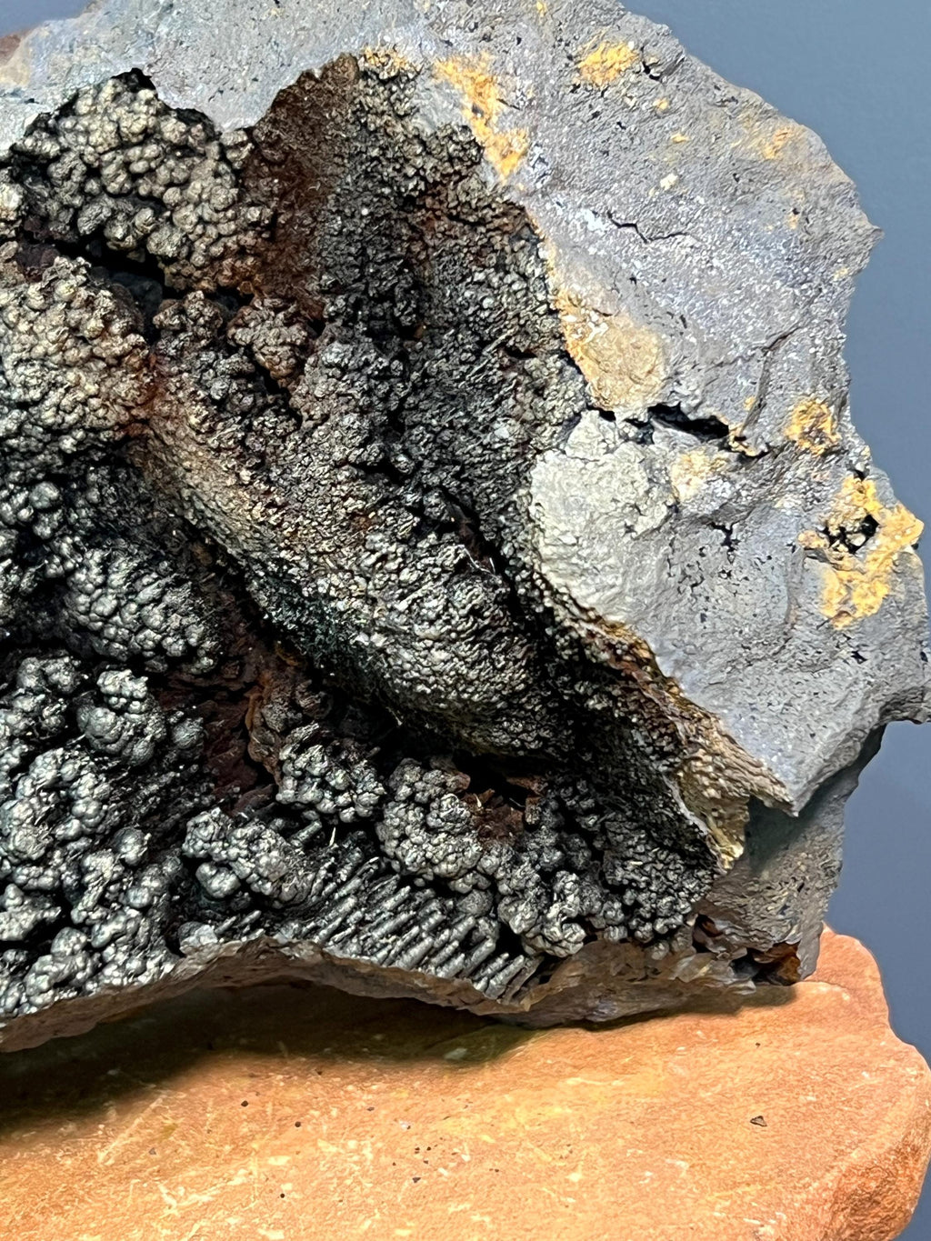 Small Stalactites Botryoidal Golden Color Goethite - Crystal Gemstone AE 