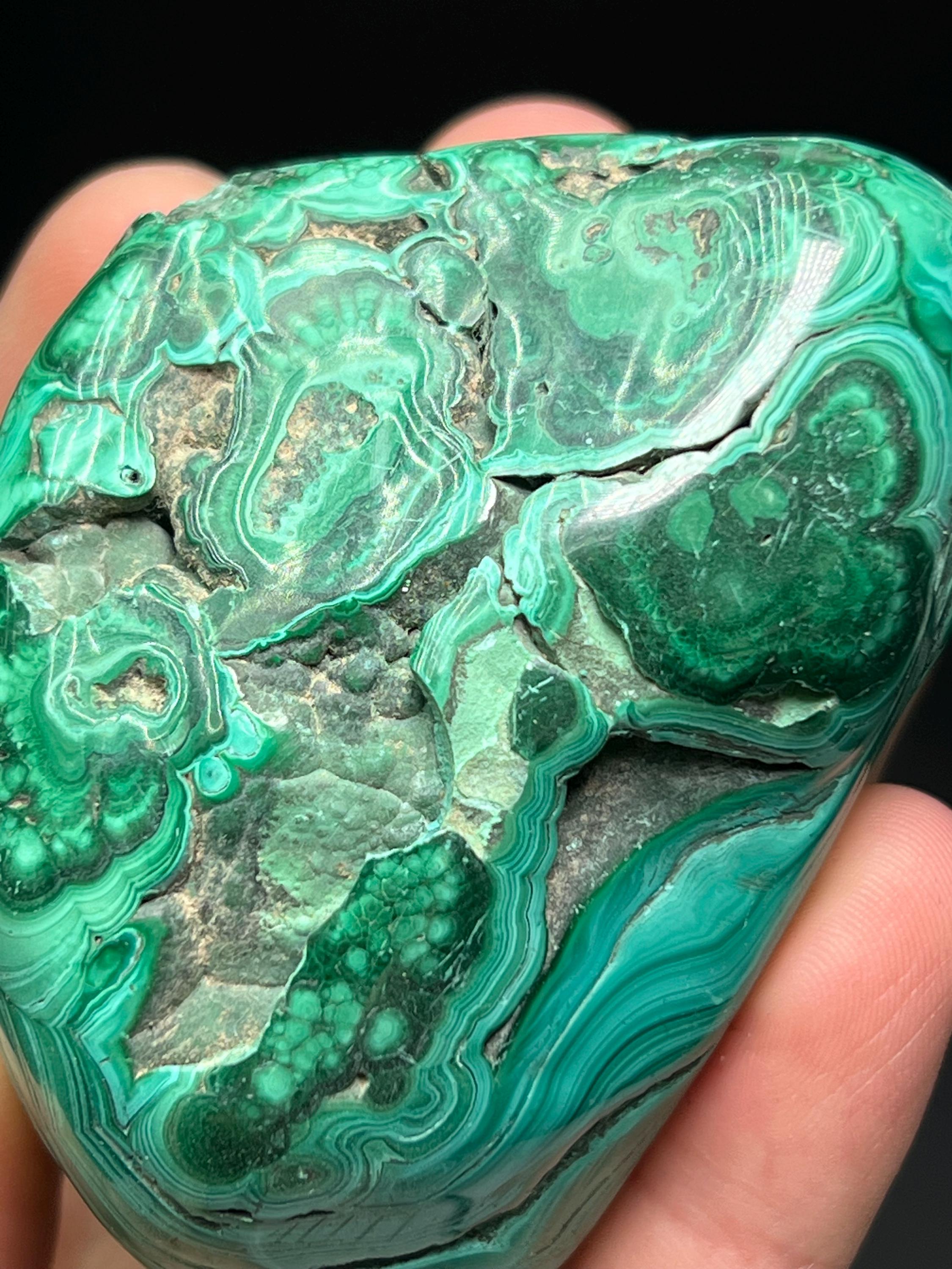 Polished Malachite Specimen - Crystal Gemstone AE 