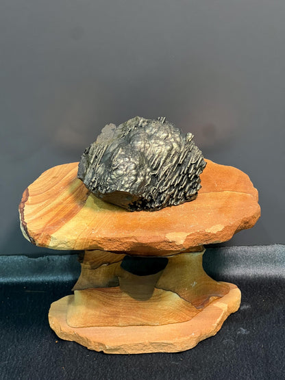 Museum Grade Showy Golden Color Stalactite Goethite, For Special Collection - Crystal Gemstone AE 