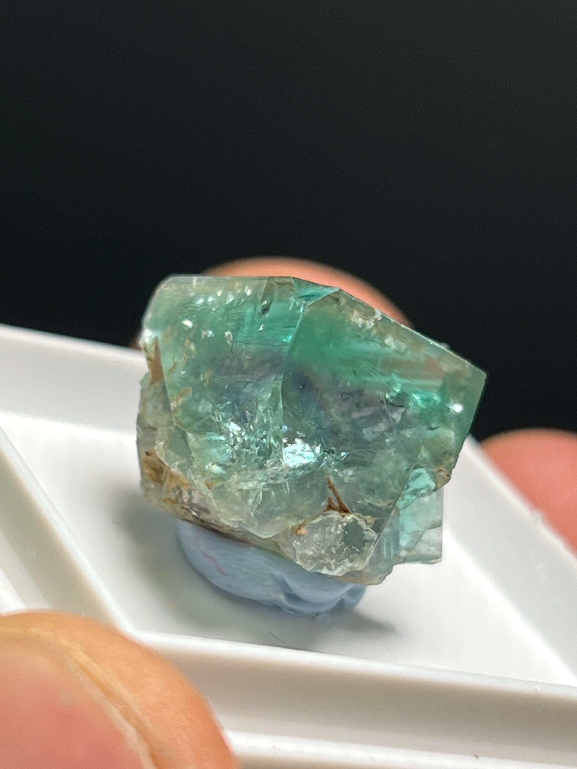 Top Quality Emerald Fluorite Specimen - Crystal Gemstone AE 