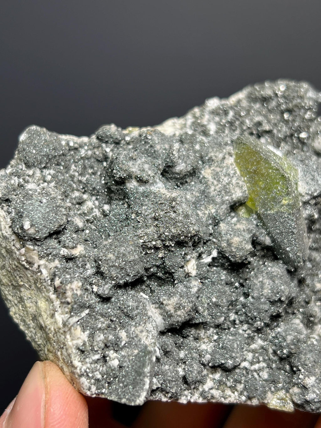 Titanite On Mottranite - Madagascar - Crystal Gemstone AE 