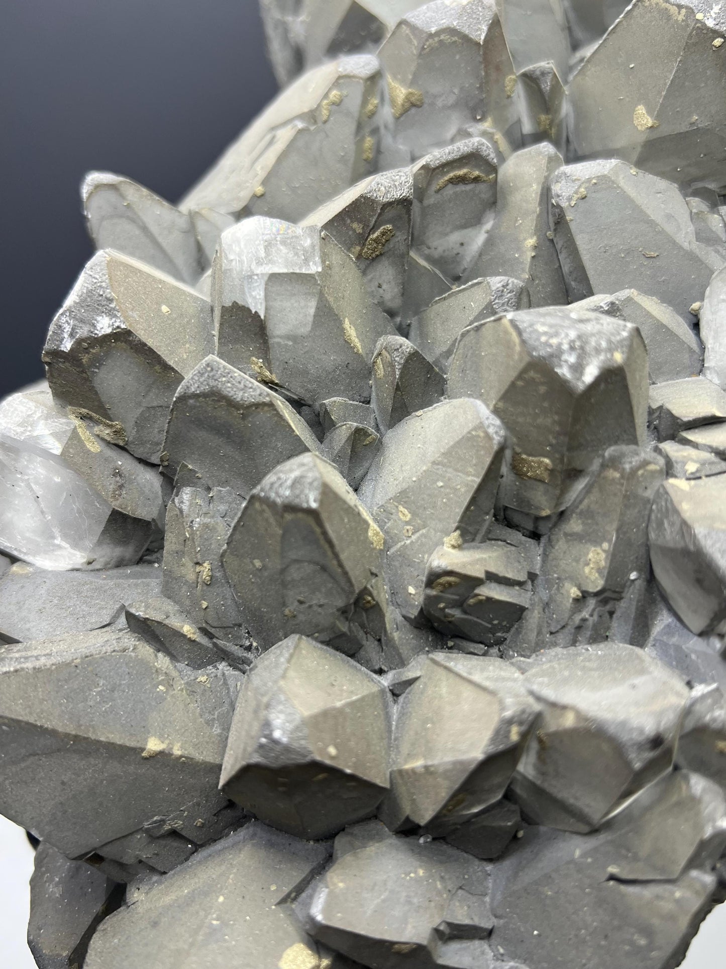 Museum Quality! Extra Large Pyrite With Gray Crystal Calcite