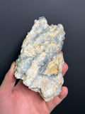 Blue Fluorite With Stilbite, 518gram - Crystal Gemstone AE 