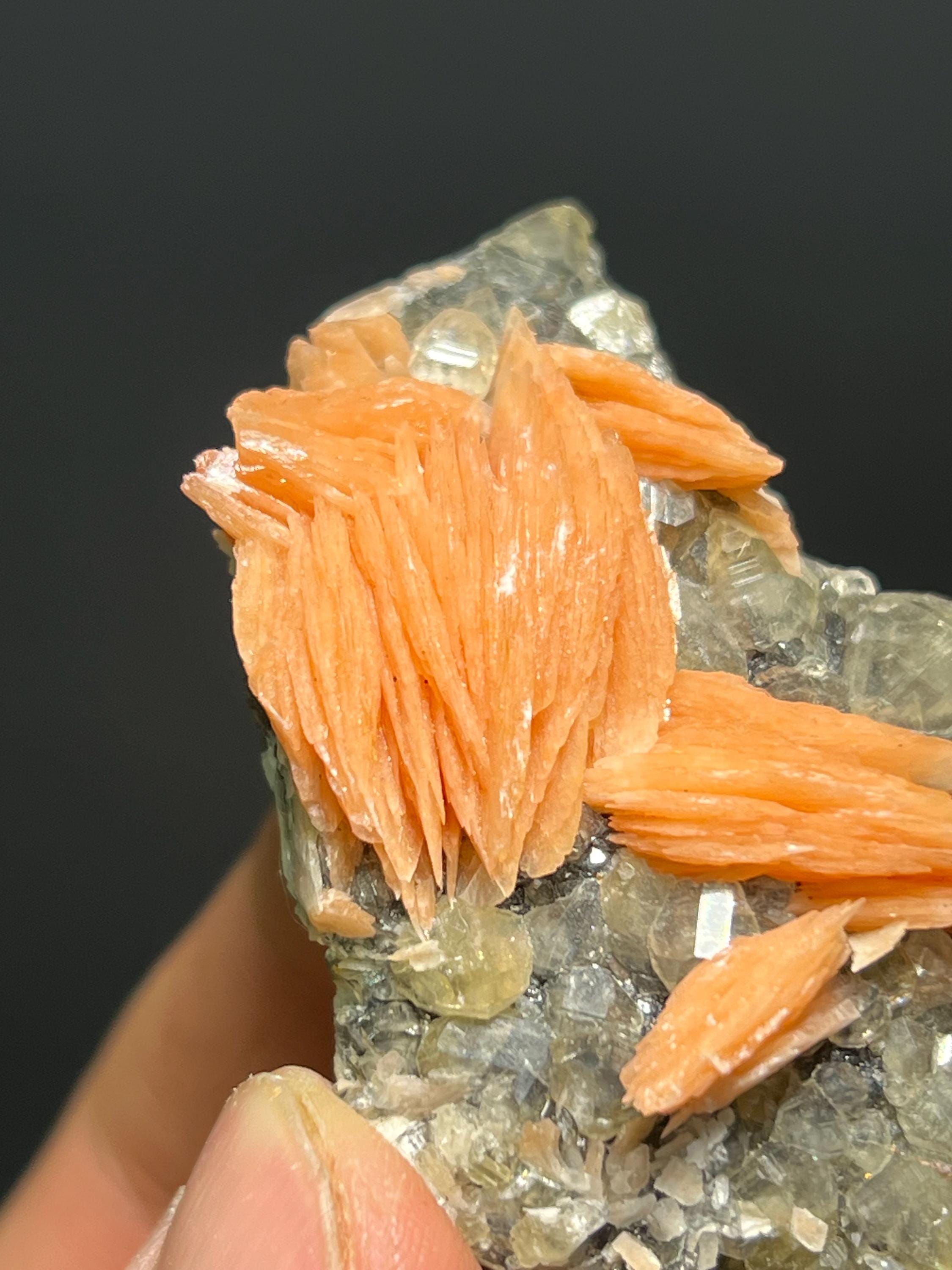 Cerussite And Barite On Galena Specimen, 68gram - Crystal Gemstone AE 