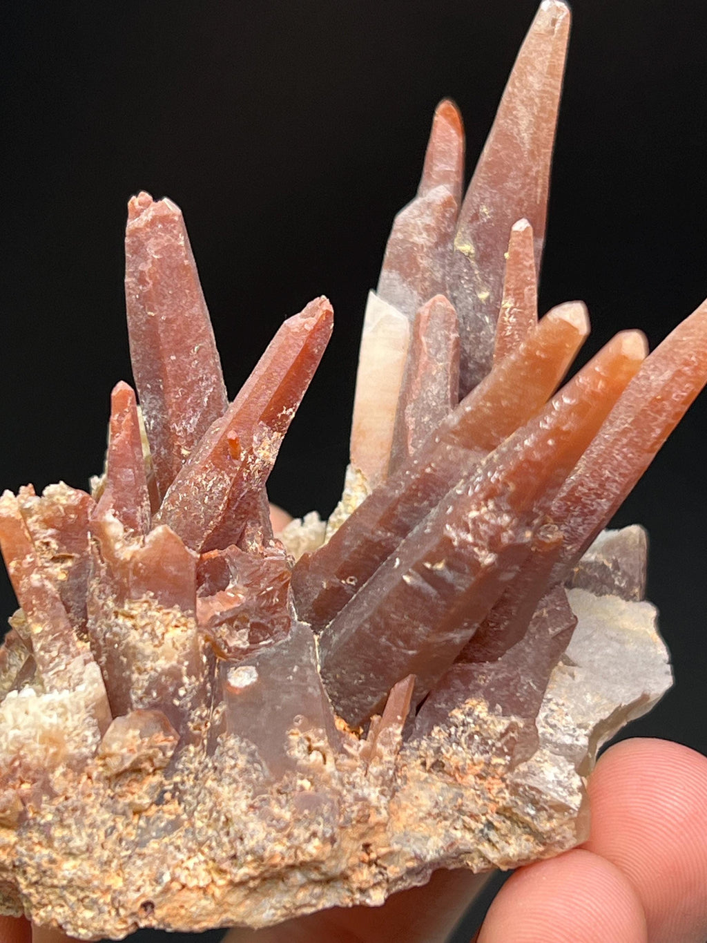 Red Crystal Quartz Specimen - Crystal Gemstone AE 