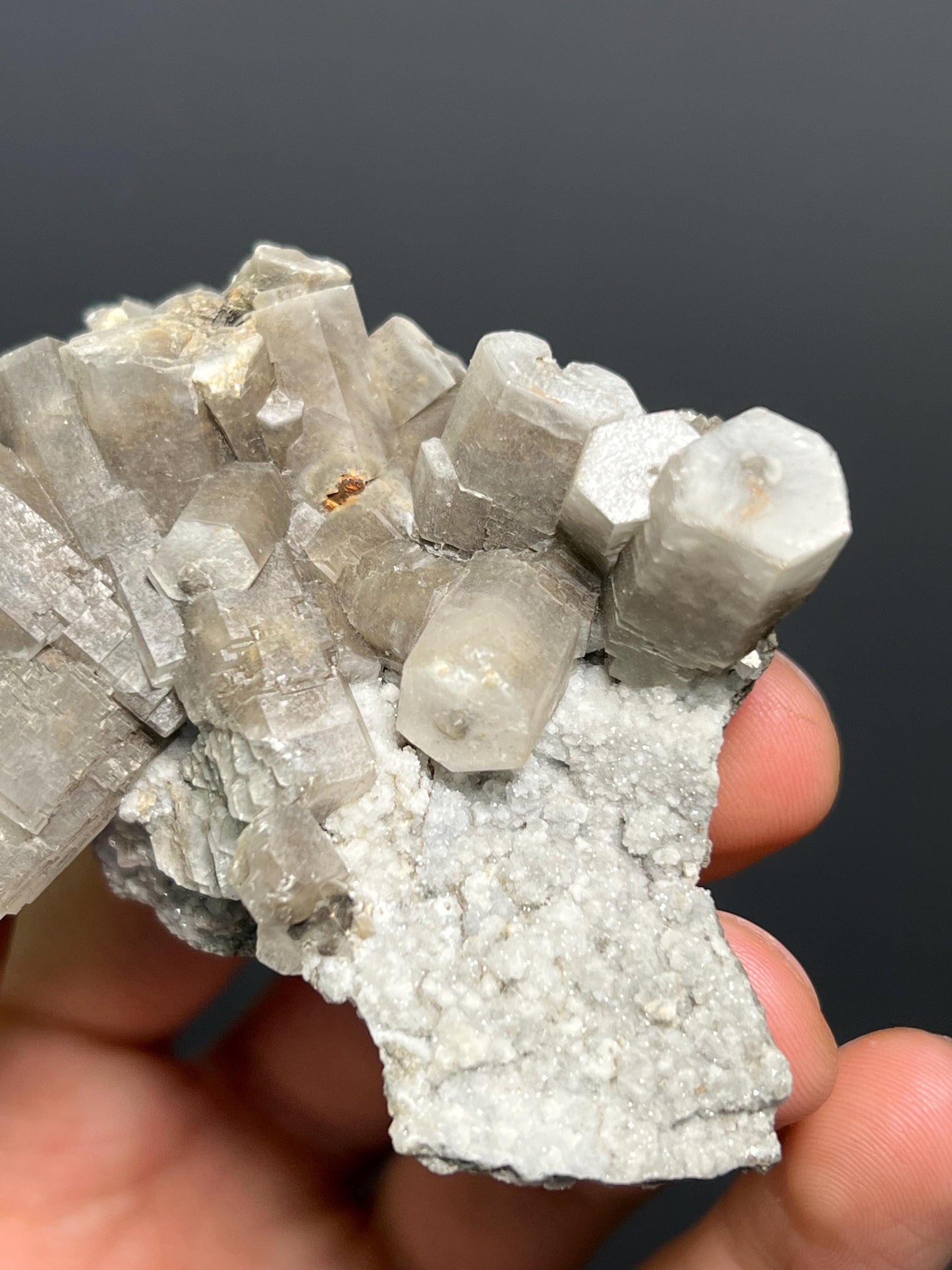 Hexagonal Columnar Calcite Crystal Cluster - China