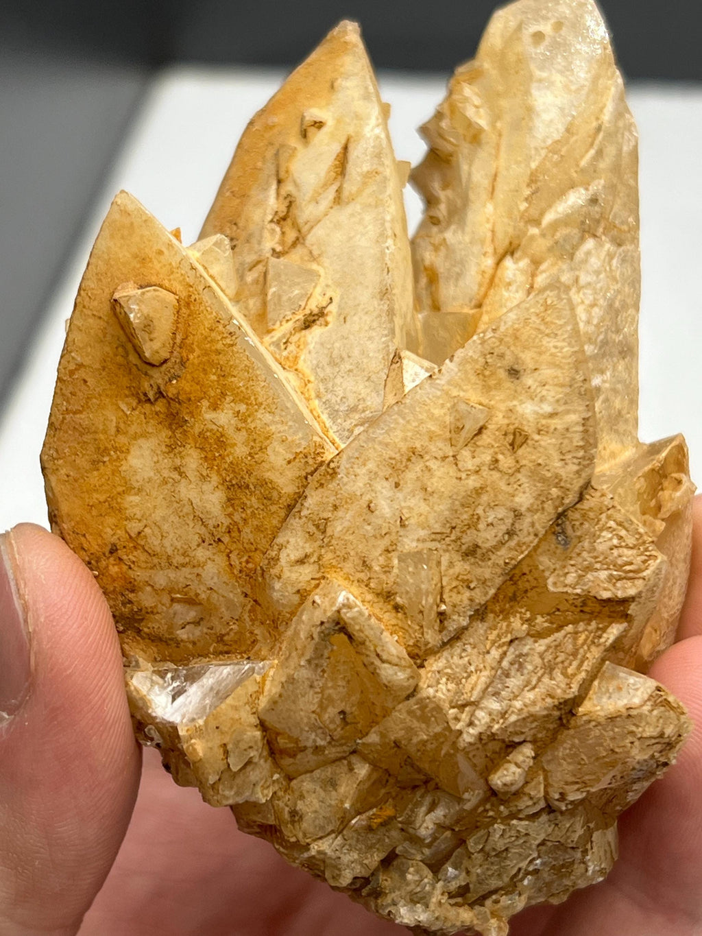 Orange Crystal Calcite Mineral, From Turkey - Crystal Gemstone AE 