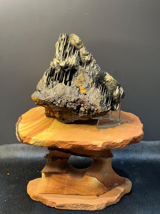 Museum Quality! Golden Color Stalactite Goethite Specimen, For Special Collection - Crystal Gemstone AE 