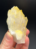 Calcite With Natural Yellow Crystal Quartz - Crystal Gemstone AE 