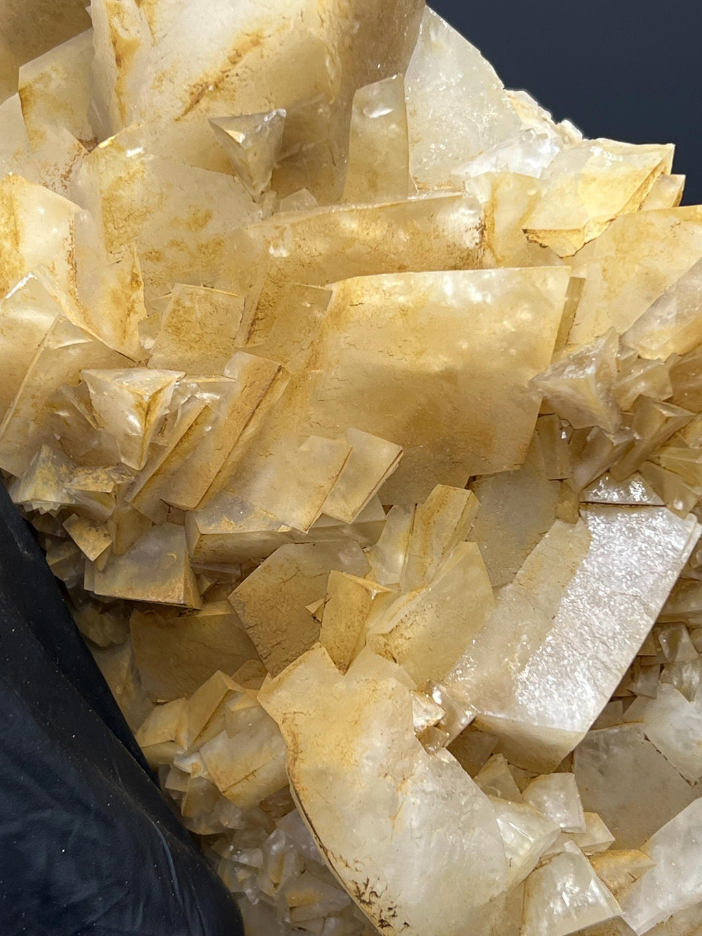 Large Orange Crystal Calcite Specimen - Turkish Mineral Decor - Crystal Gemstone AE 
