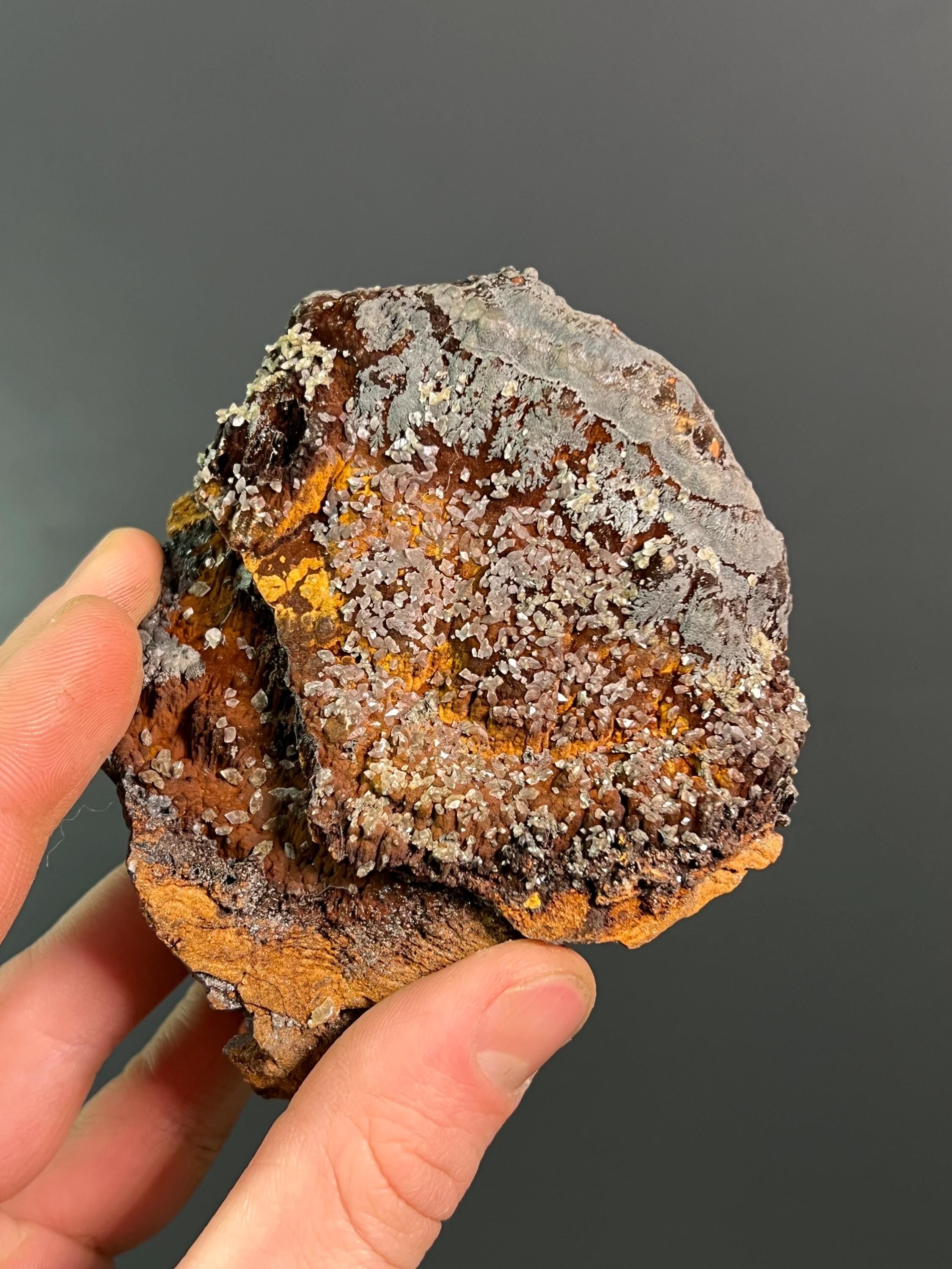 Museum Grade Limonite And Crystal Barite With Stalactite Goethite - Crystal Gemstone AE 