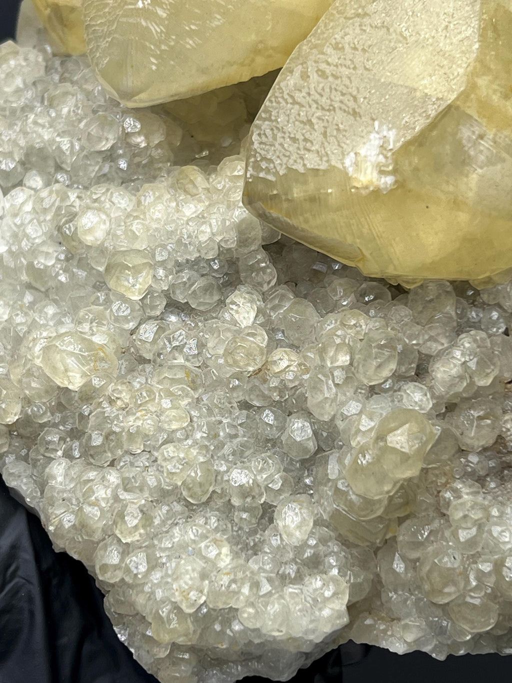 Very Showy, Crystal Calcite With Golden Yellow Calcite Balls - Crystal Gemstone AE 