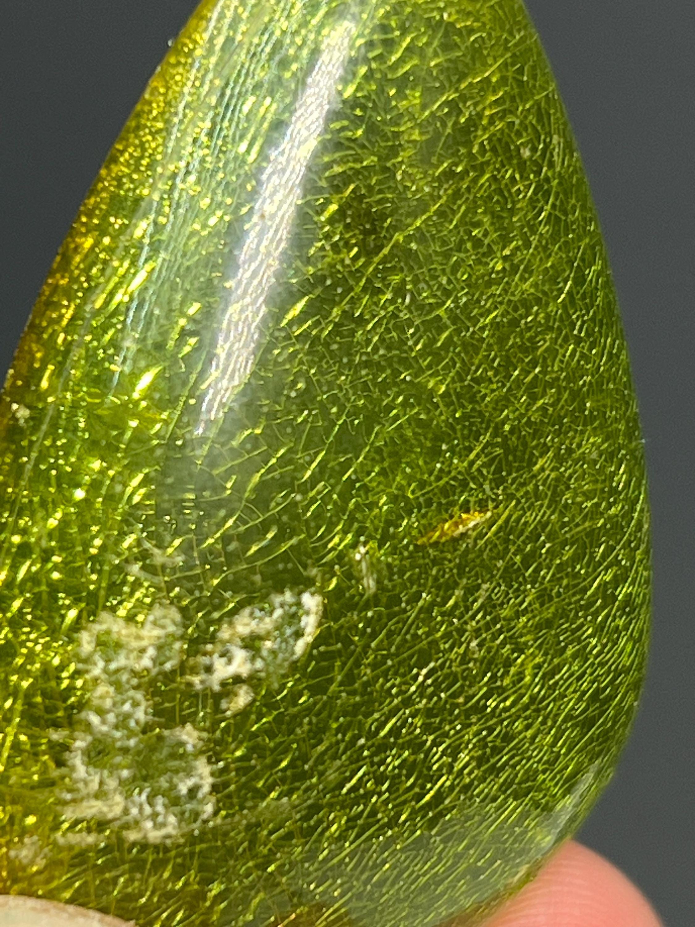 Rare! Green Amber Specimen - Crystal Gemstone AE 