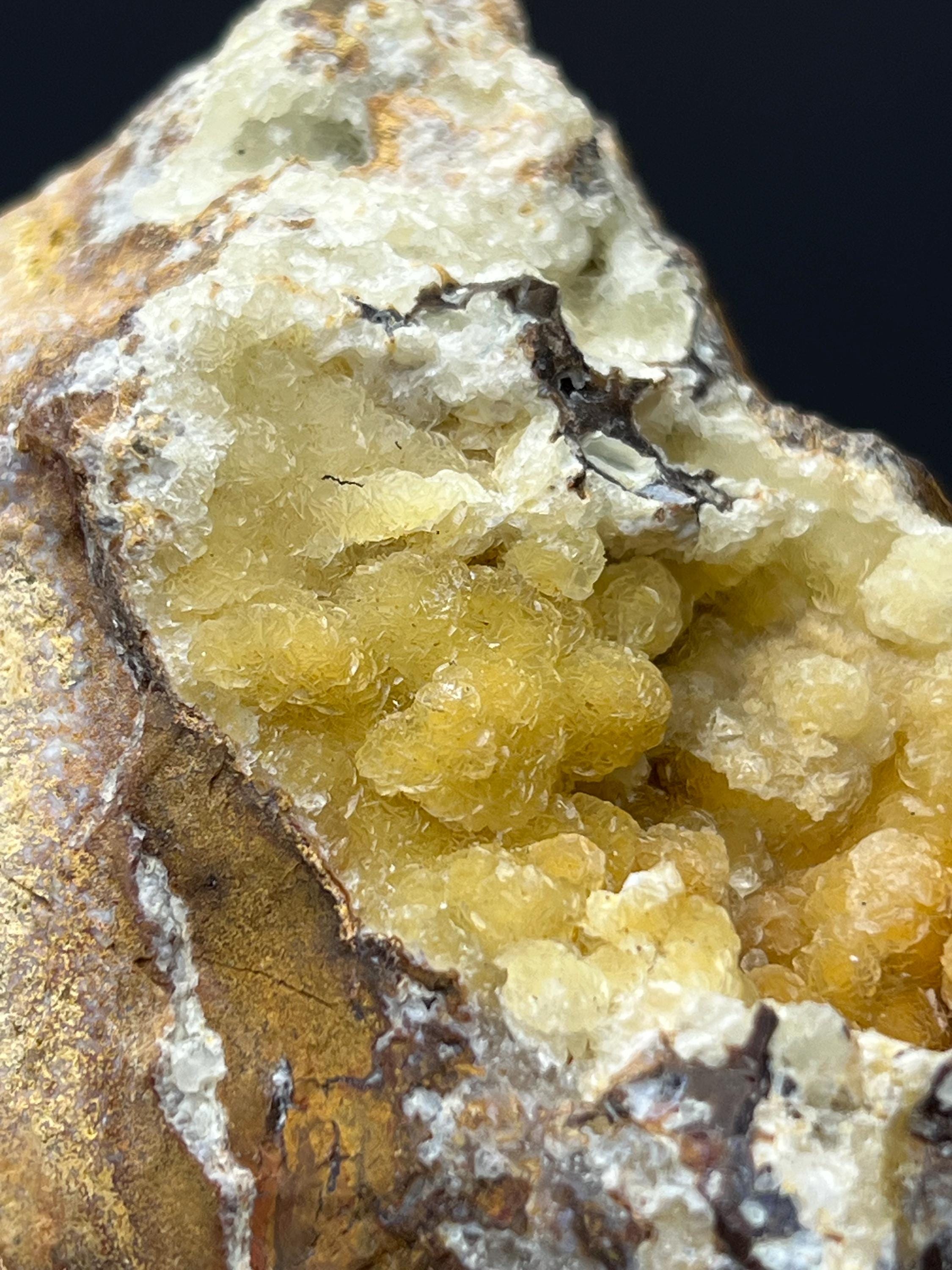 Yellow Hemimorphite Specimen - Crystal Gemstone AE 