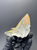 Chalcopyrite On Gray Crystal Calcite - Crystal Gemstone AE 