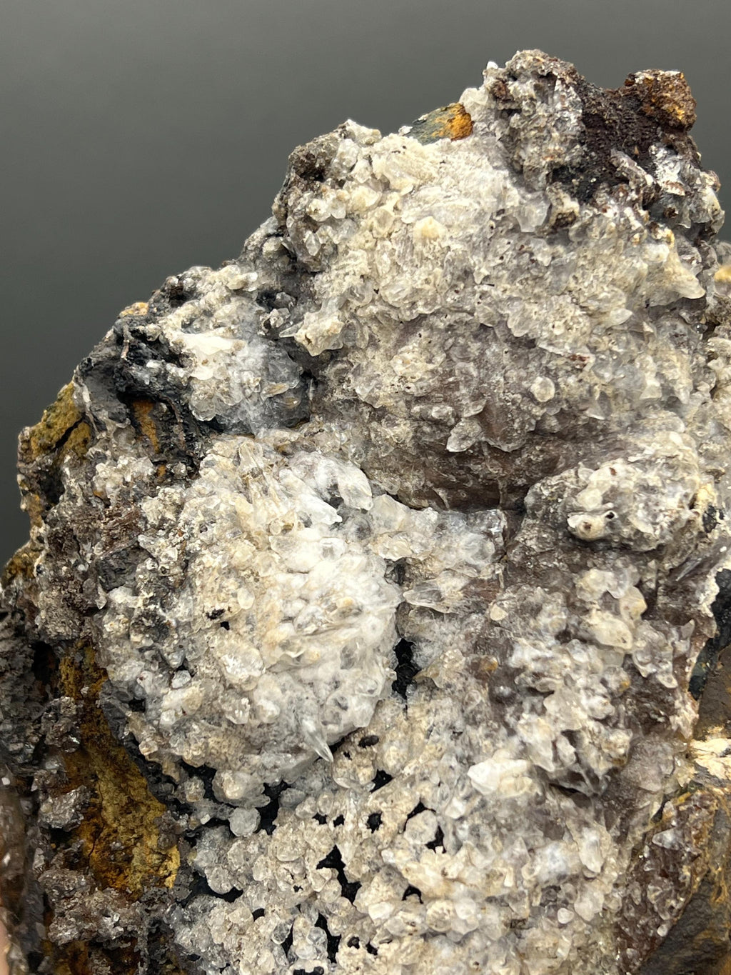 Very Special, Large Size Crystal Calcite On Hematite, For Special Collections - Crystal Gemstone AE 