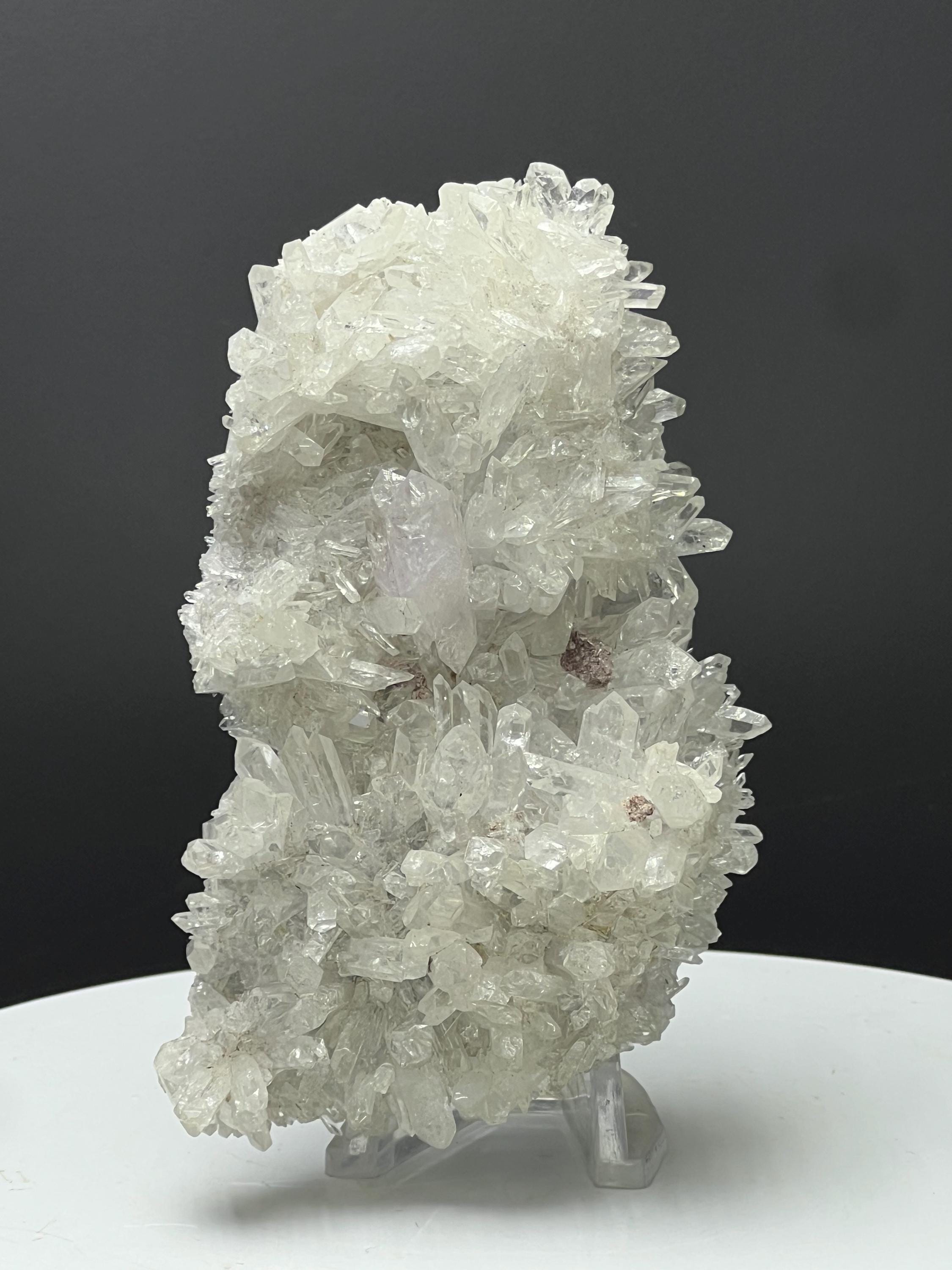 Lilac Himalayan Clear Crystal Quartz Specimen - Crystal Gemstone AE 