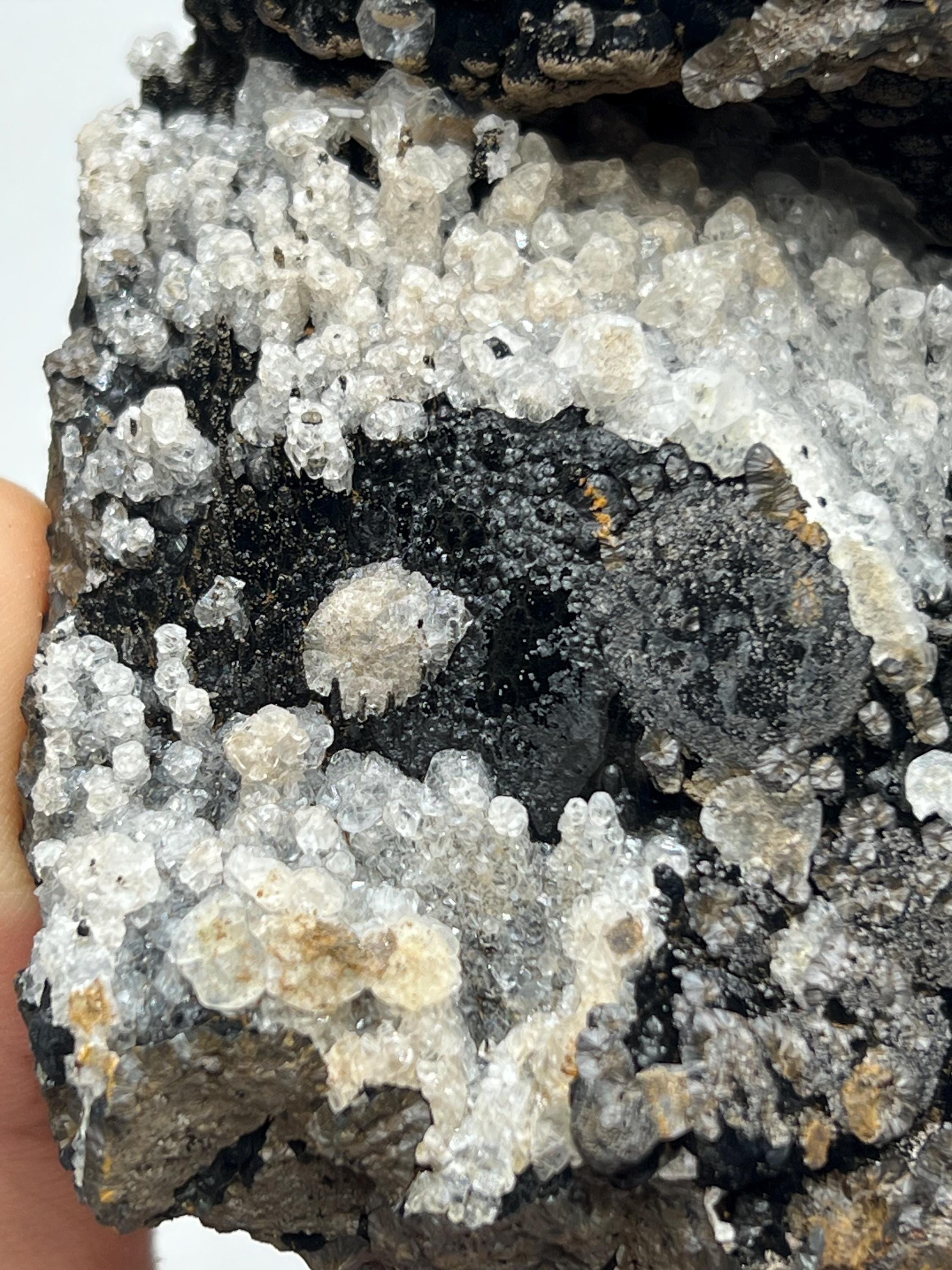 Crystal Calcite on Hematite, Turkish Mineral Specimen - Crystal Gemstone AE 