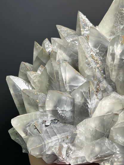 Large Size, Pyrite With Gray Crystal Calcite - Turkey