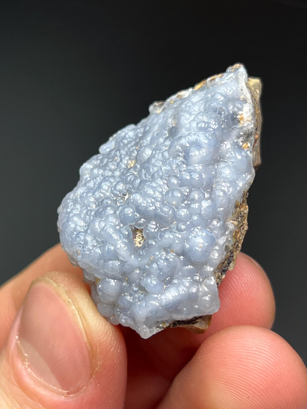 Blue Chalcedony Specimen - Crystal Gemstone AE 