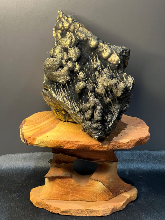 Museum Grade! Very Special Golden Color Stalactite Goethite Specimen - Crystal Gemstone AE 