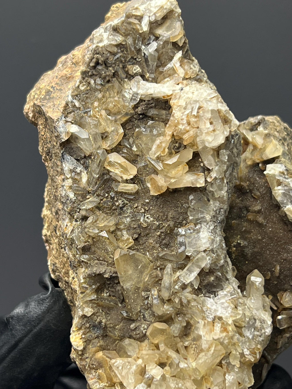 Barite Crystals With Chalcedony - Crystal Gemstone AE 
